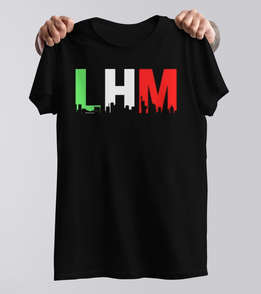 Stream Yvng Mobster LHM NYC Skyline Green White Red Drip Letters T-Shirt
