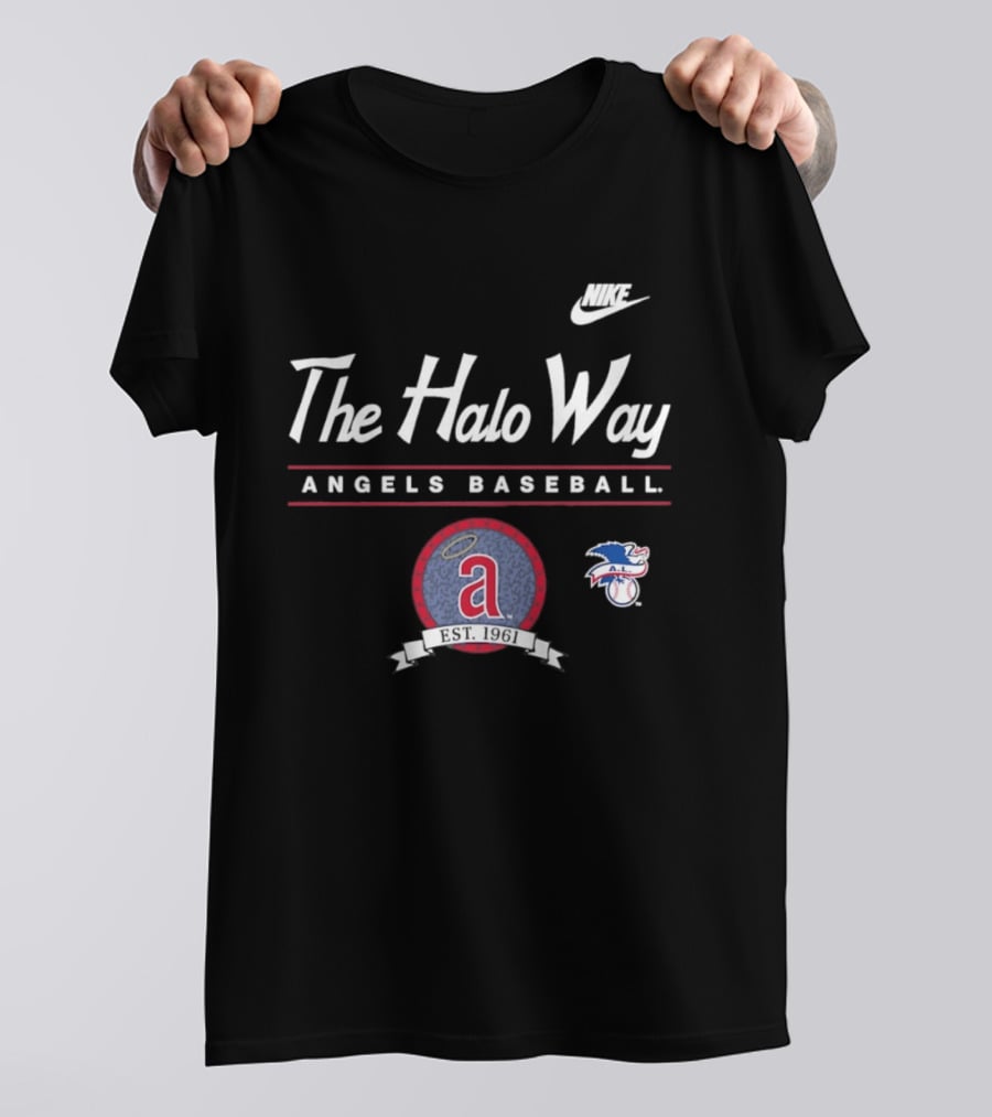 The Halo Way Angels Baseball Est 1961 MLB Nike A.L. T-Shirt