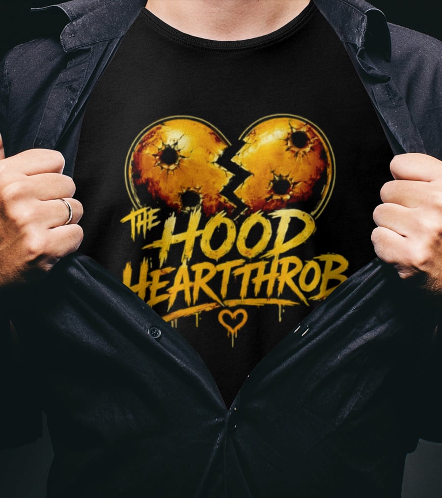 The Hood Heartthrob Golden Broken Heart T-Shirt
