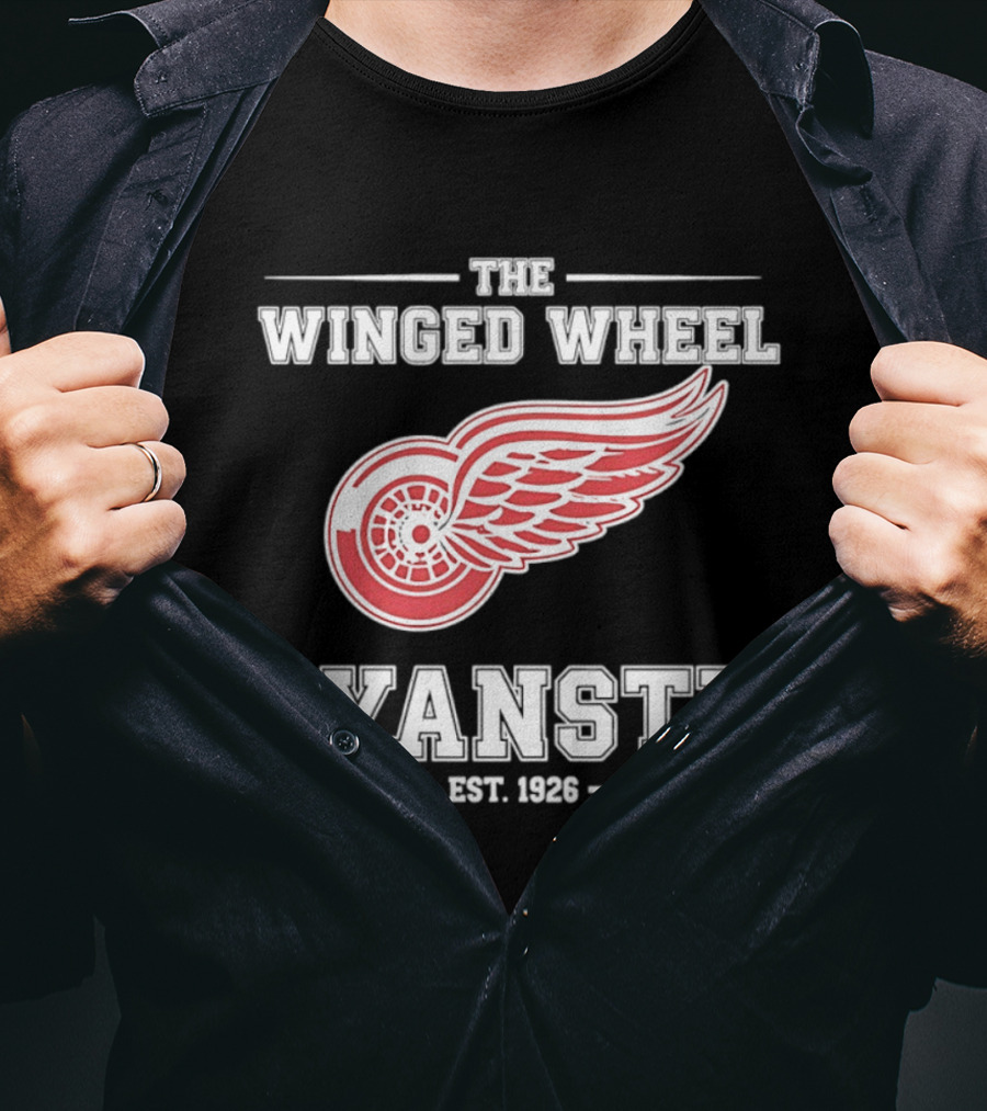 The Winged Wheel Dynasty Est 1926 Detroit Red Wings Hockey Legacy T-Shirt