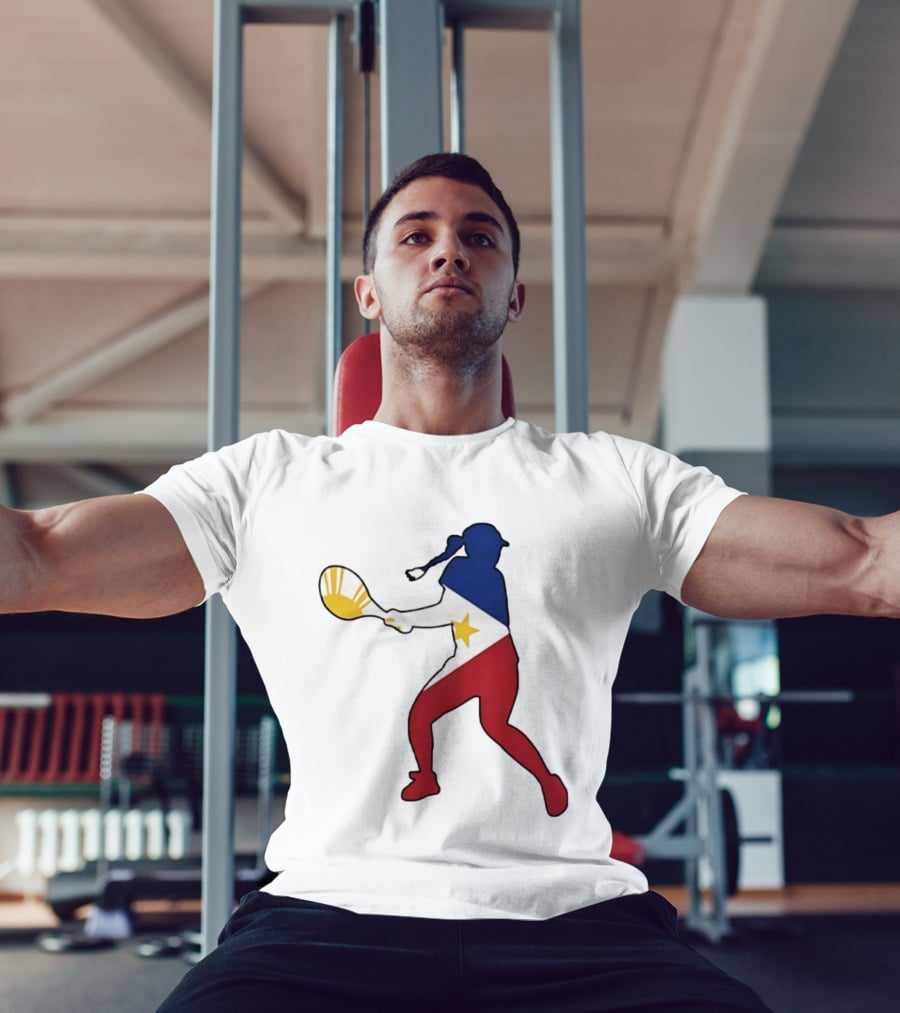 Alexandra Eala Tennis Player Silhouette Philippines Flag T-Shirt