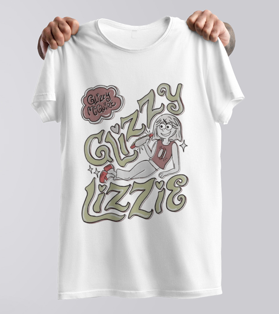 Glizzy McGuire Glizzy Lizzie Hot Dog Retro Character Fun T-Shirt