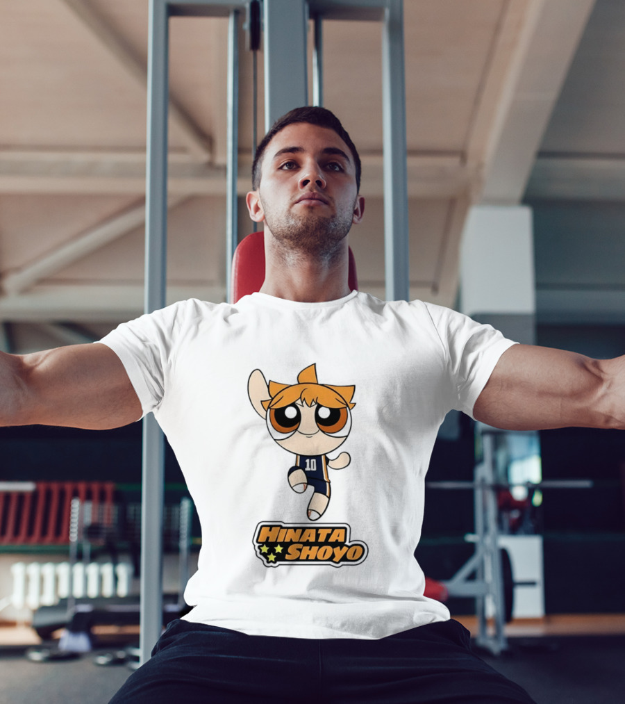 Hinata Shoyo Haikyuu Powerpuff Girls Crossover Anime Volleyball Player T-Shirt
