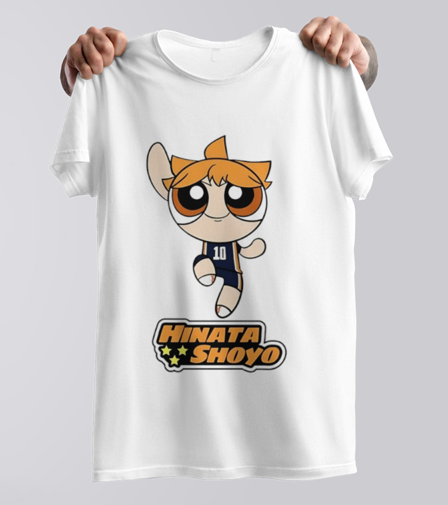 Hinata Shoyo Haikyuu Powerpuff Girls Crossover Anime Volleyball Player T-Shirt