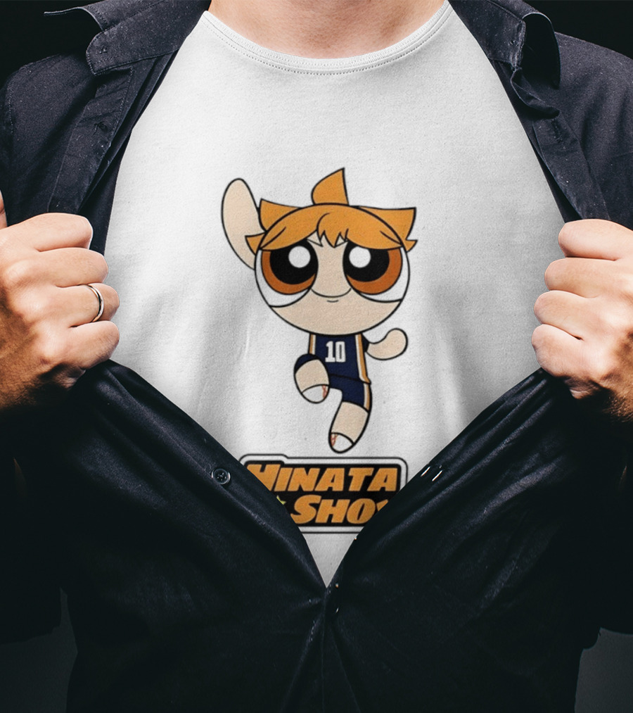 Hinata Shoyo Haikyuu Powerpuff Girls Crossover Anime Volleyball Player T-Shirt