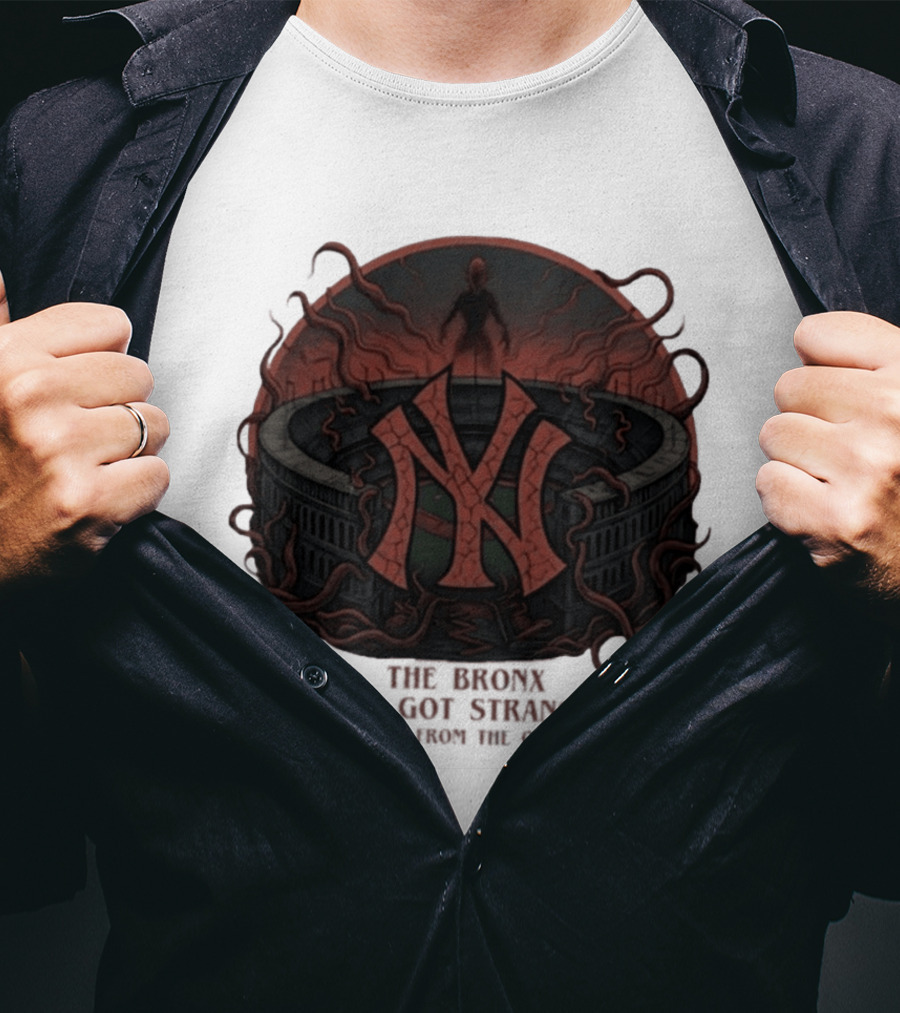 Yankees Stranger Things Mashup The Bronx Just Got Stranger Home Runs Other Side T-Shirt