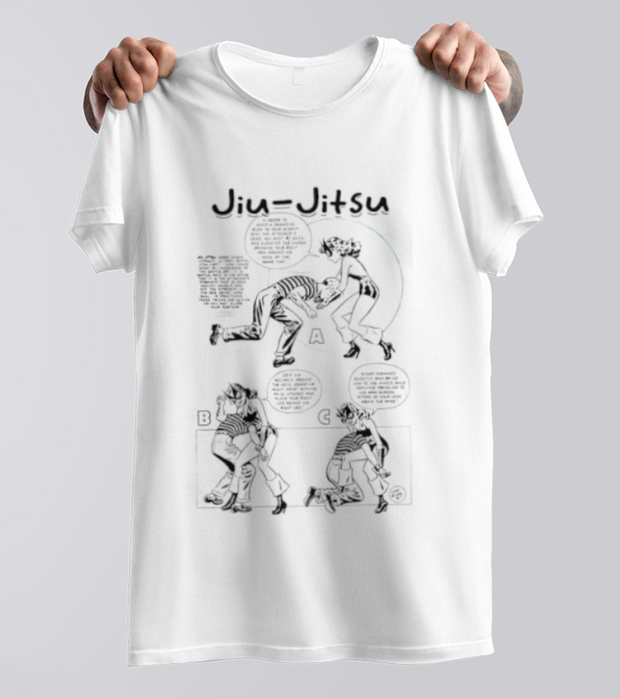 Jiu Jitsu Gentle Comic Strip Martial Arts Humor T-Shirt