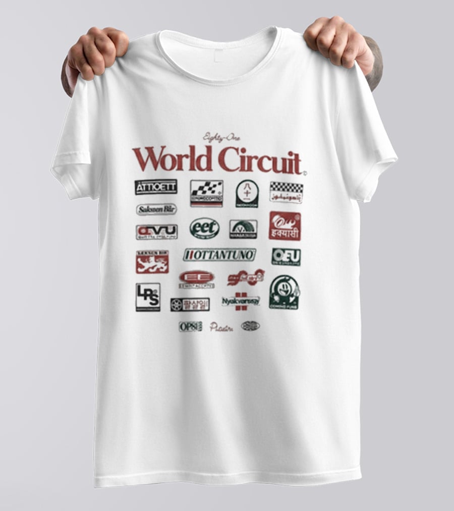 Racing Eighty One World Circuit Motorsport Track Icons Collection T-Shirt