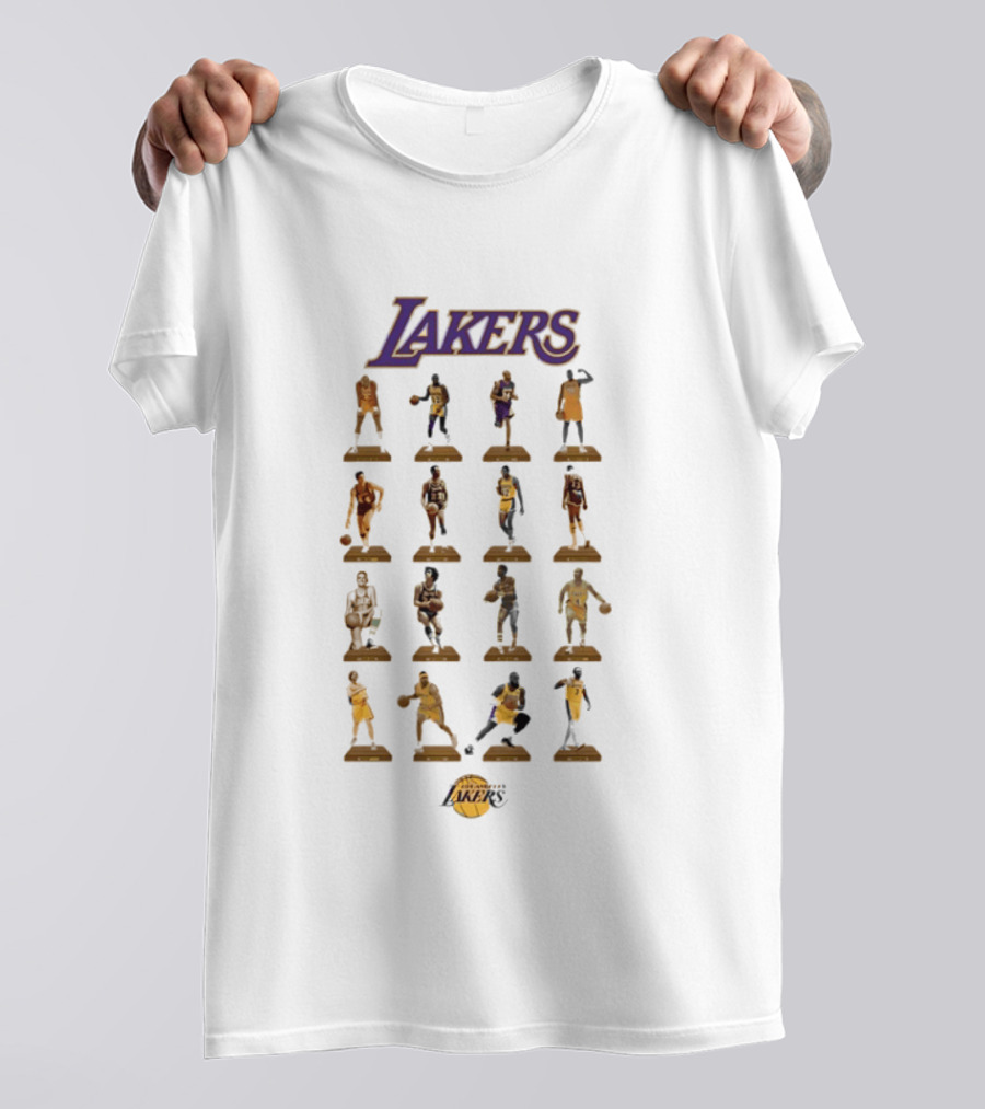 Lakers Basketball Legends Figurines Collectible Moment T-Shirt