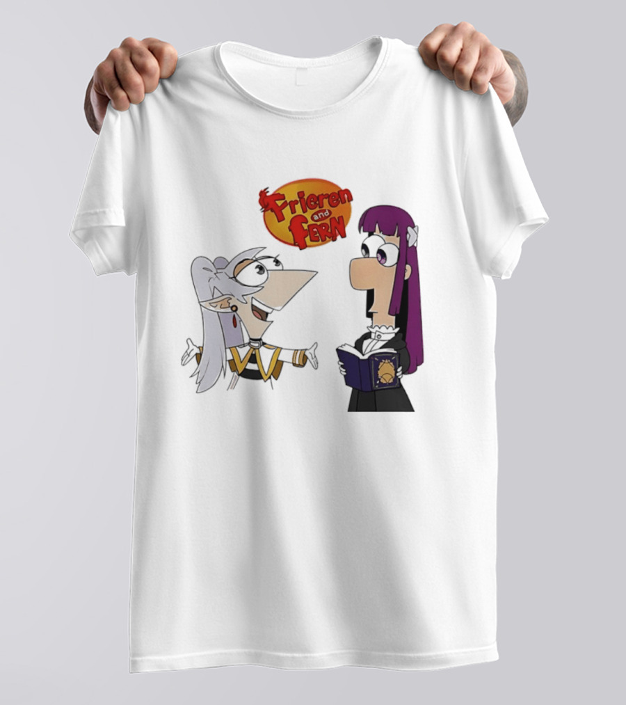 Frieren And Fern Phineas And Ferb Crossover Beyond Journey's End T-Shirt