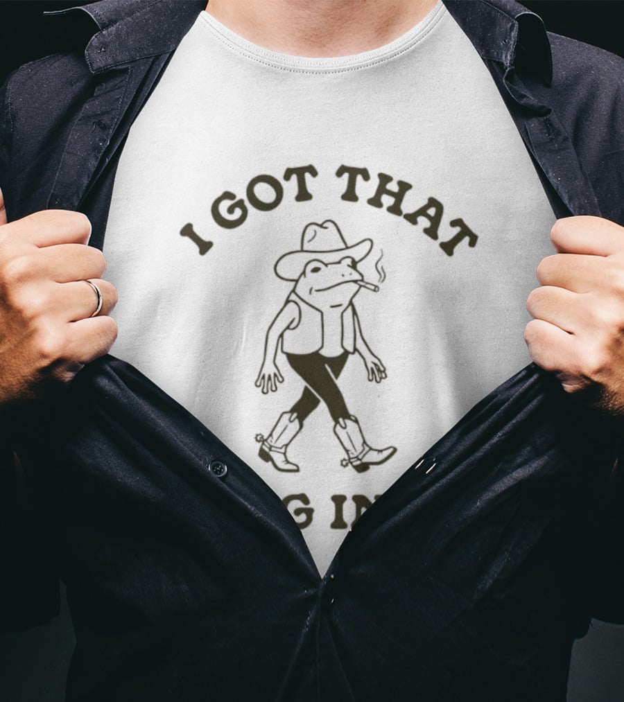 I Got That Frog In Me Western Aesthetic Cowboy Hat T-Shirt