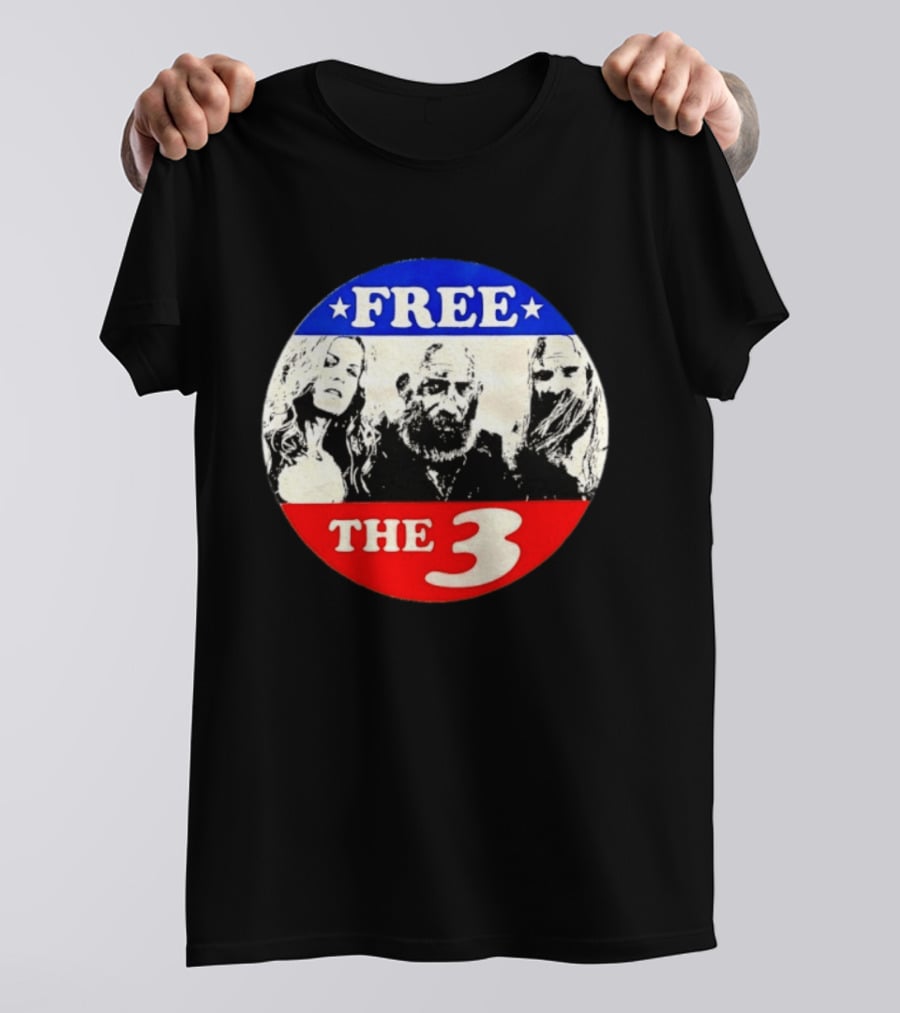Rob Zombie Free The 3 From Hell Horror Movie T-Shirt