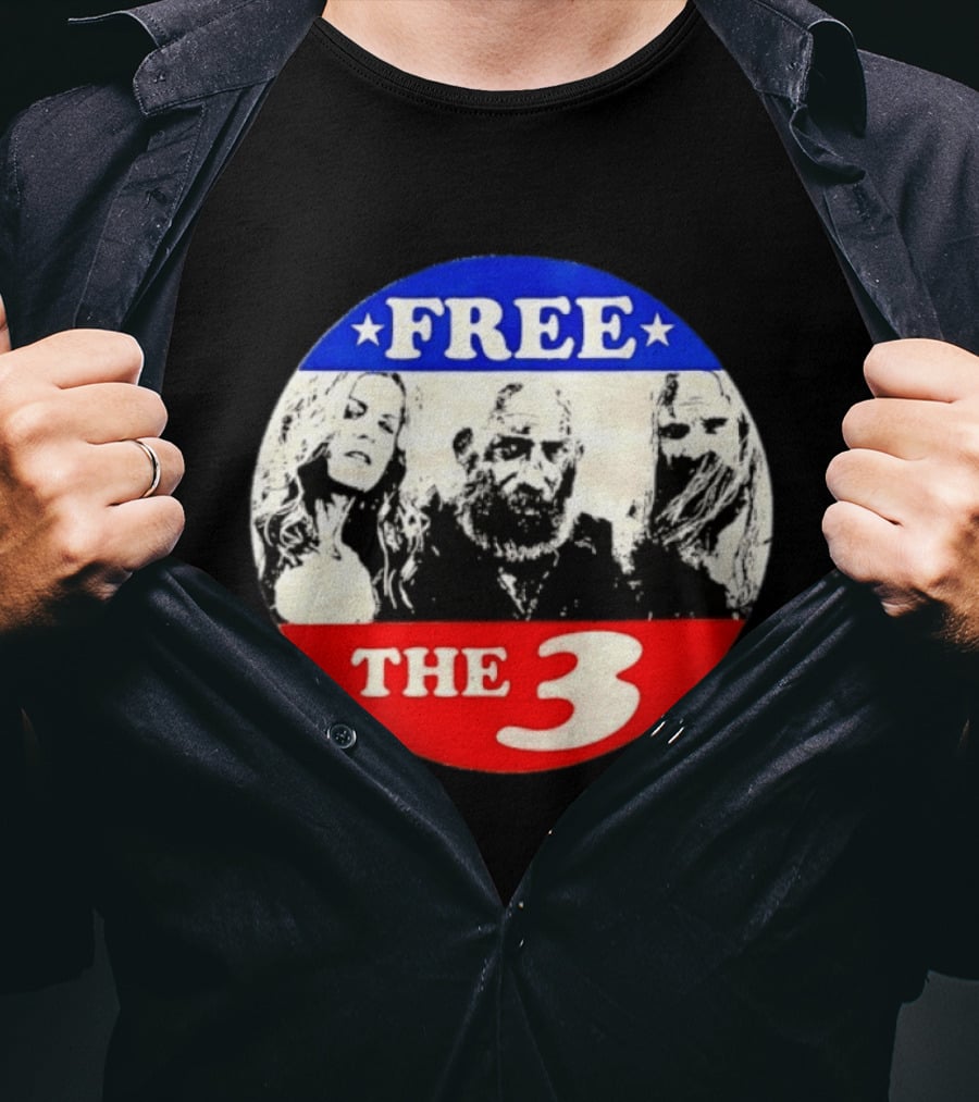 Rob Zombie Free The 3 From Hell Horror Movie T-Shirt