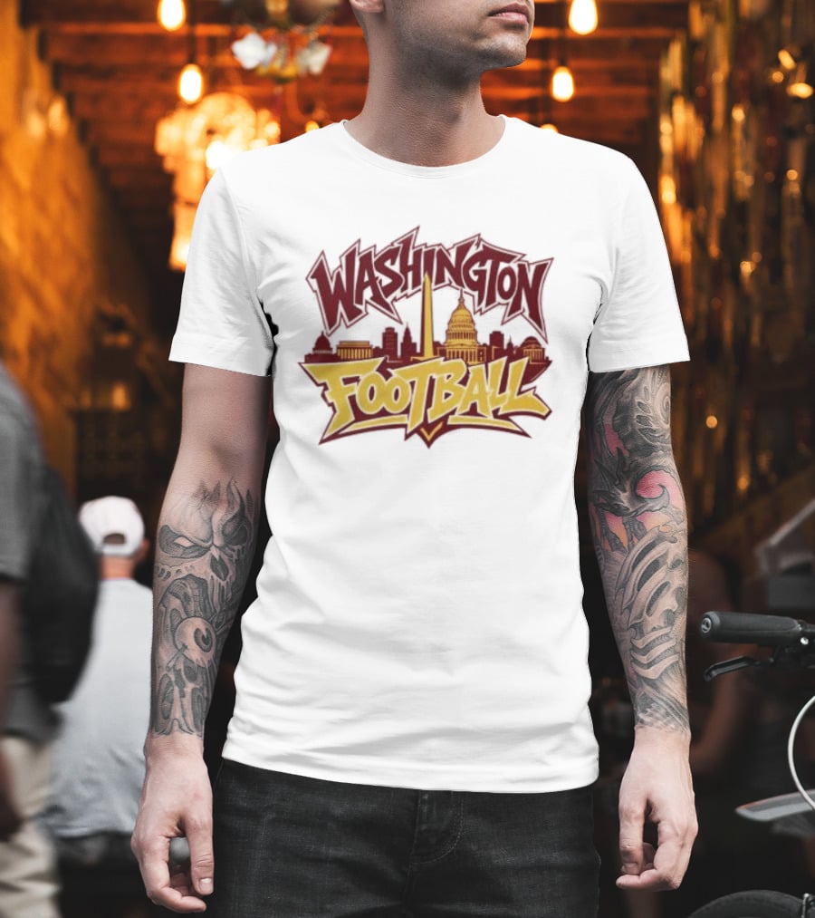 Washington Football Capitol Skyline Monument Landmarks T-Shirt