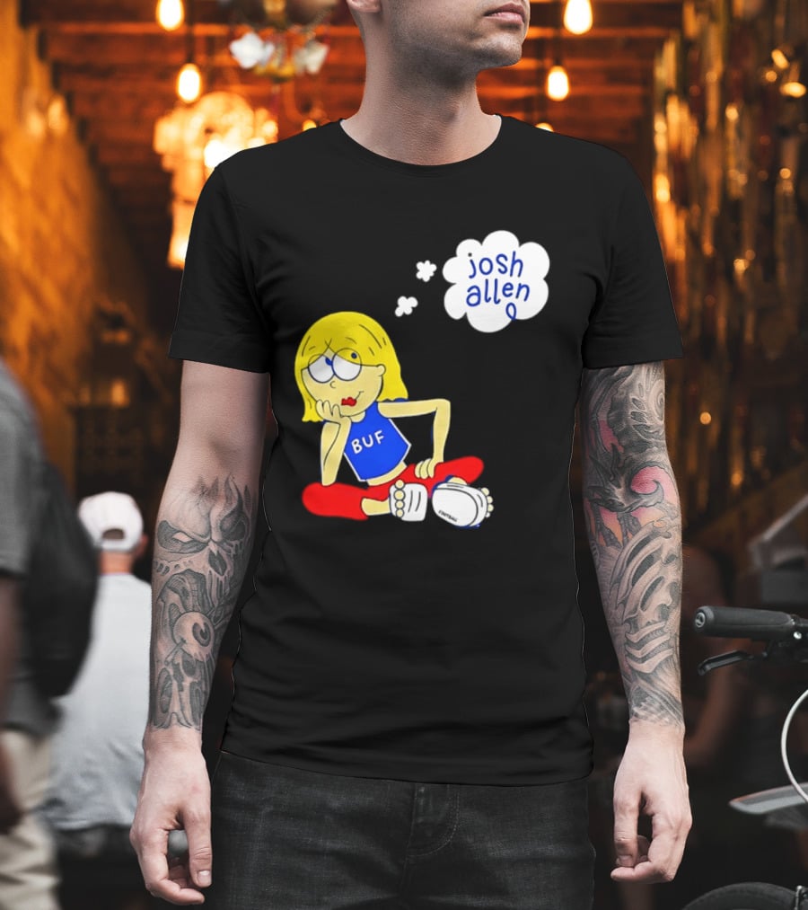 BUF Girl Thinking About Josh Allen Buffalo Bills T-Shirt