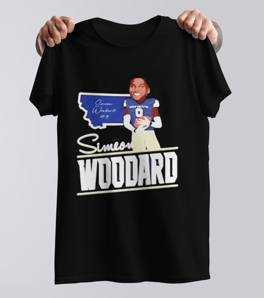 Simeon Woodard 9 Montana State Bobcats Football T-Shirt