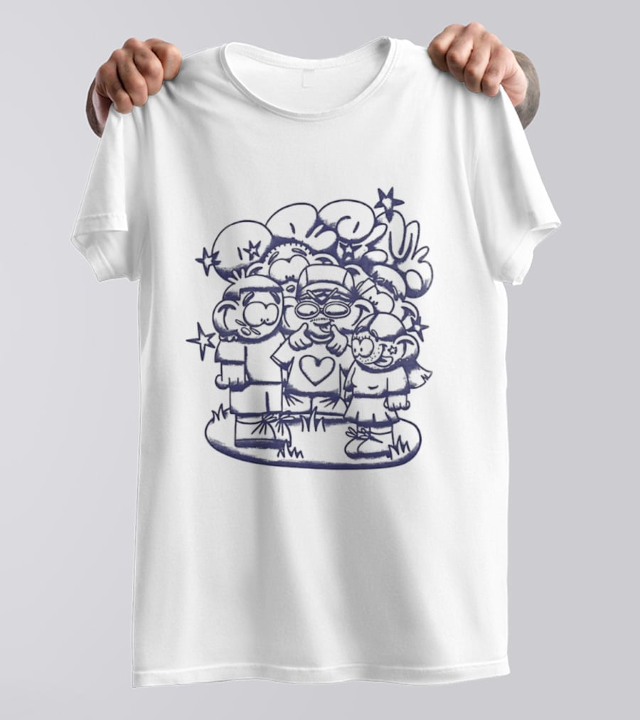 5 Ans En Famille Amis Dessin Célébration T-Shirt