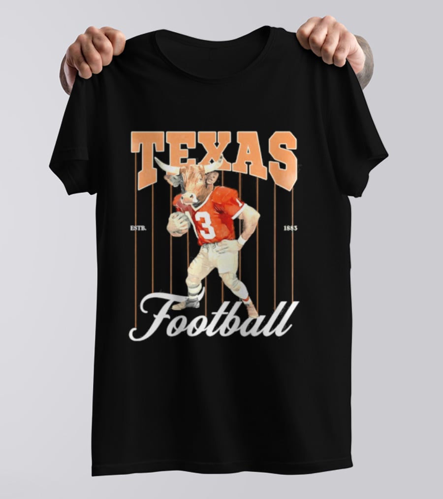 Texas Football Longhorns Estb 1883 Retro Player Jersey T-Shirt