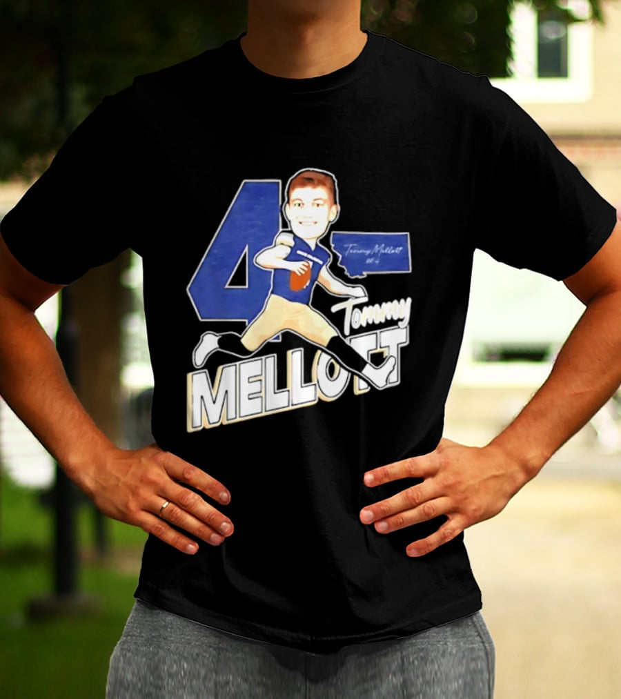 Tommy Mellott 4 Montana State Bobcats Caricature T-Shirt
