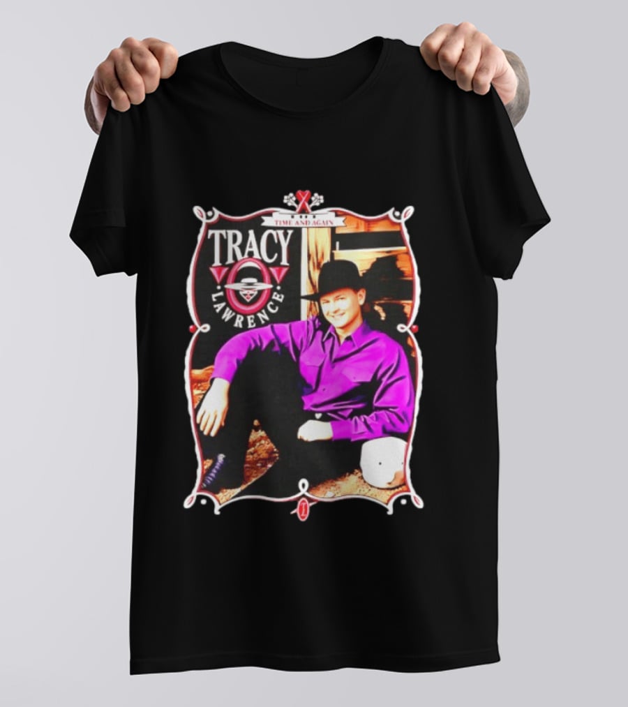 Tracy Lawrence Time And Again Country Music Purple Suit Cowboy Hat T-Shirt
