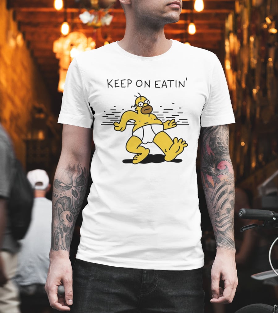 Homer Simpson Keep On Eatin' The Simpsons Walking T-Shirt