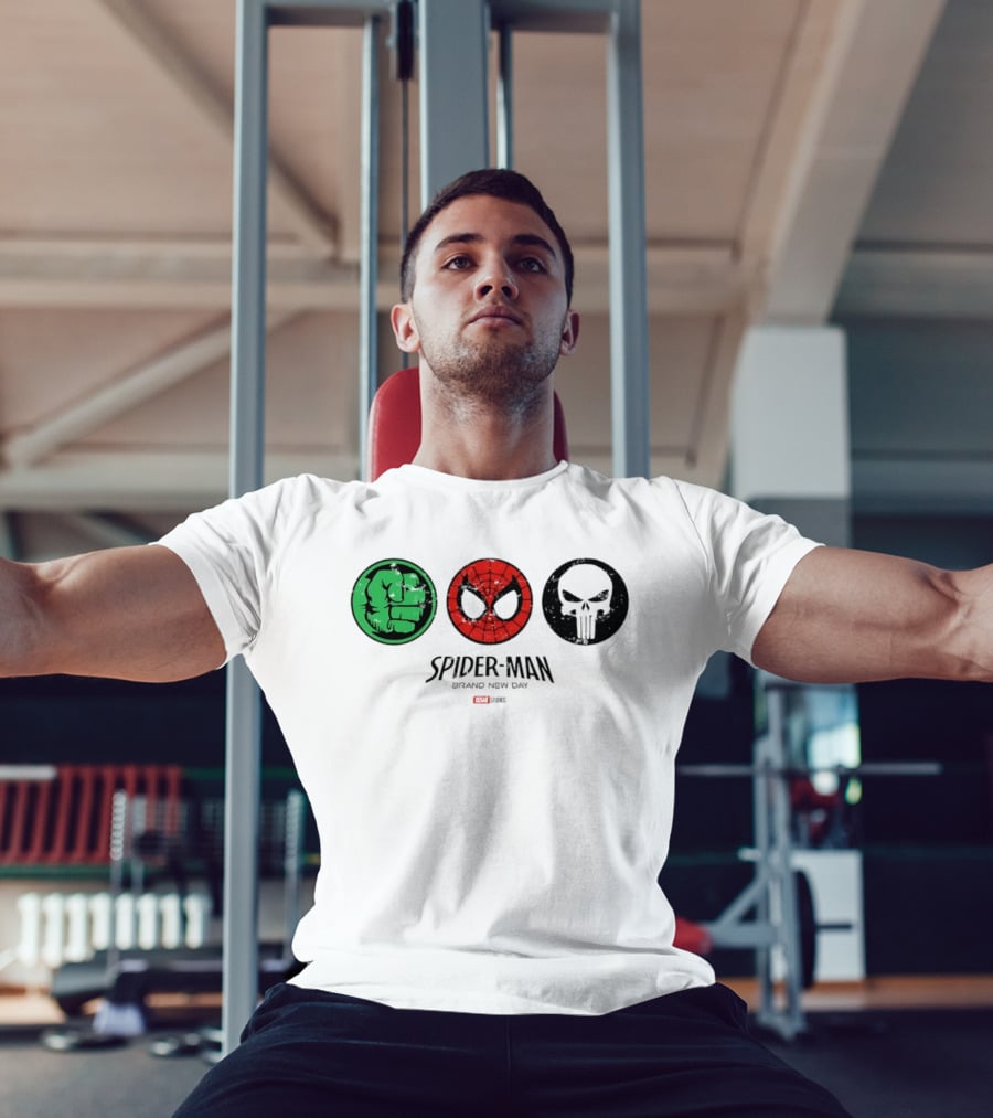 Hulk Spider Man Punisher Marvel Brand New Day T-Shirt