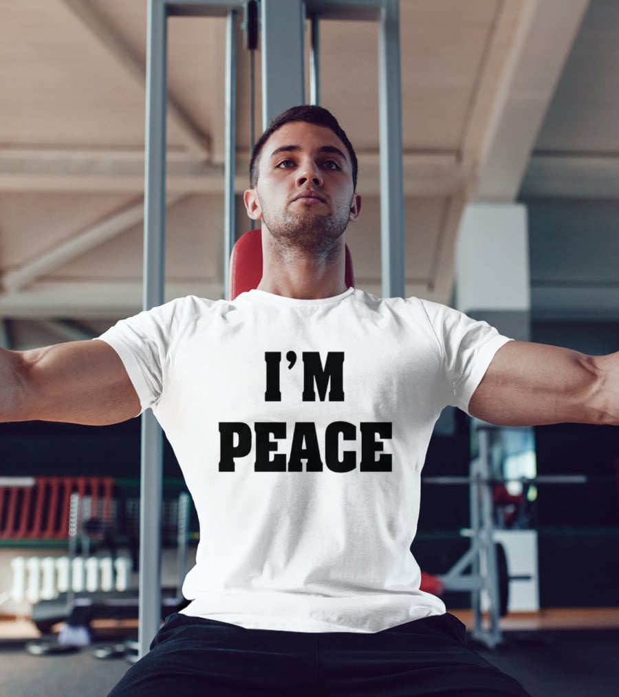 I'M PEACE Statement Black T-Shirt