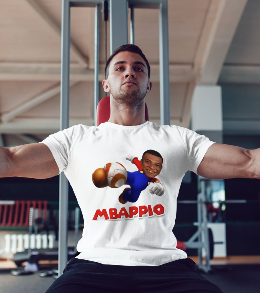 Kylian Mbappe Mbappio X Mario Meme Football T-Shirt
