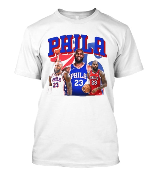 LeBron James Phila 23 Philadelphia Basketball T-Shirt