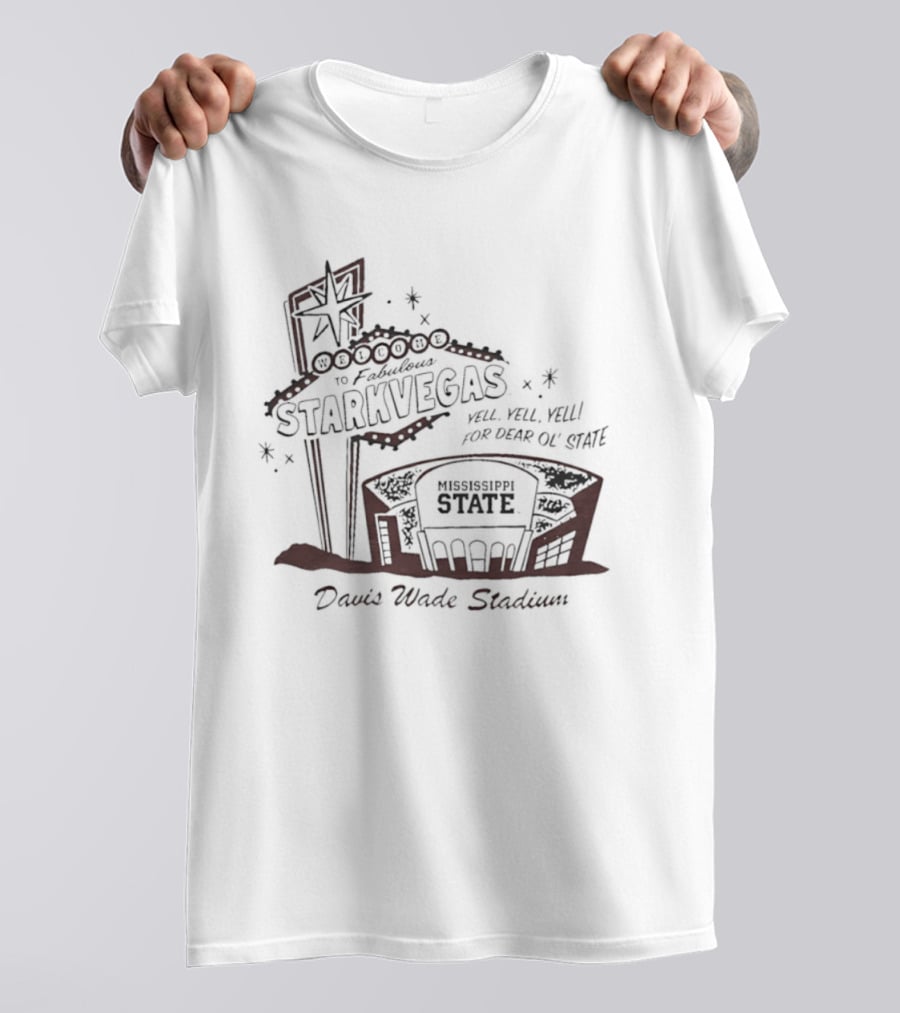 Starkvegas Mississippi State Davis Wade Stadium Football Veni Vidi Vici T-Shirt