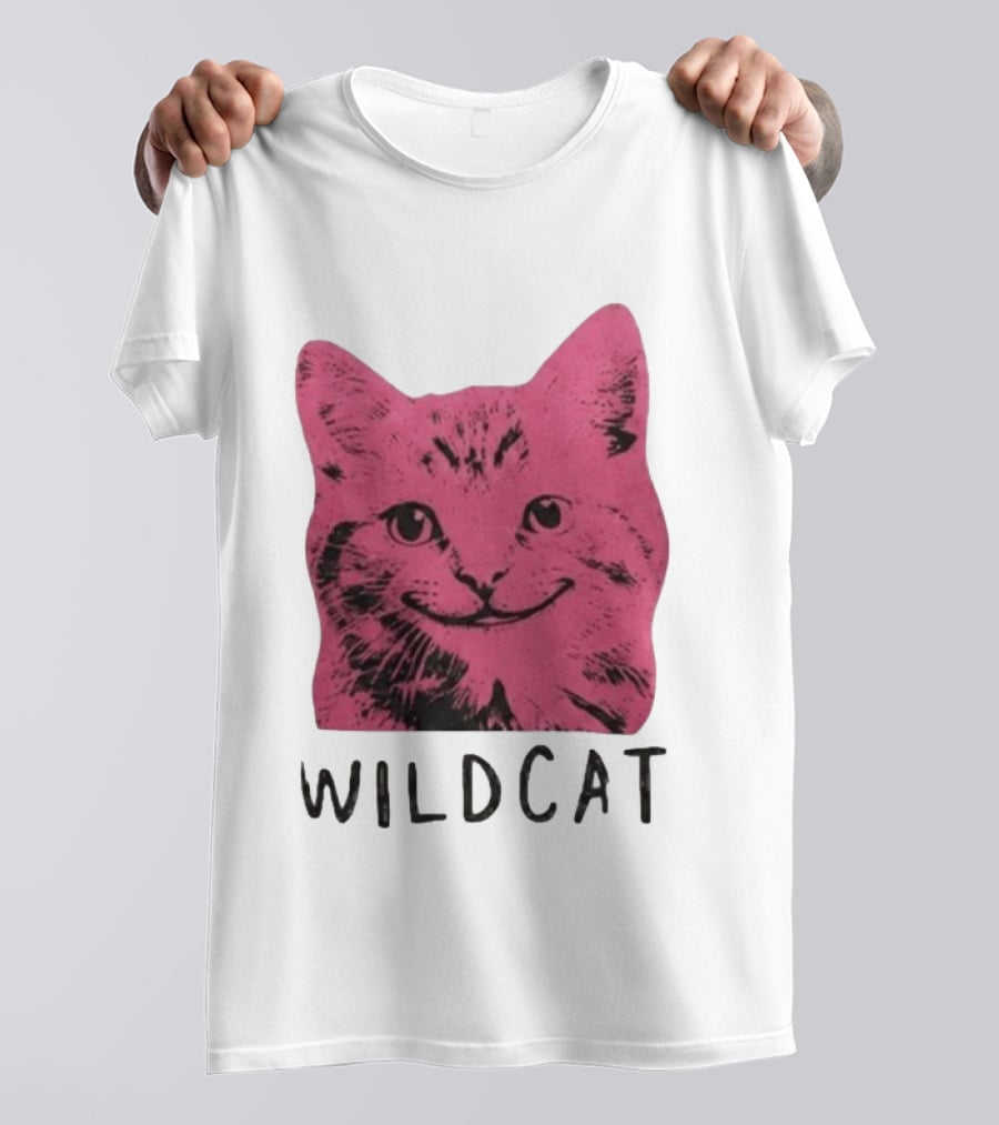 Wildcat Pink Cat Feline Animal T-Shirt