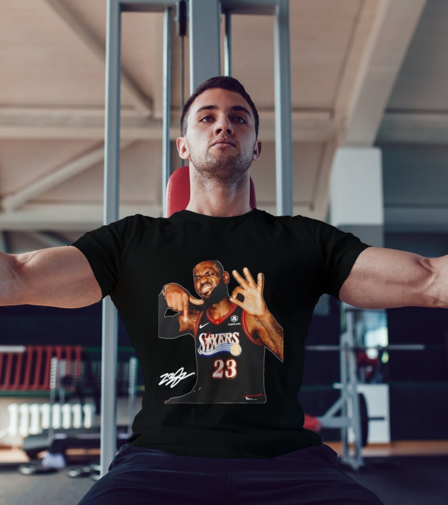 LeBron James Philadelphia Sixers Basketball Jersey Number 23 T-Shirt