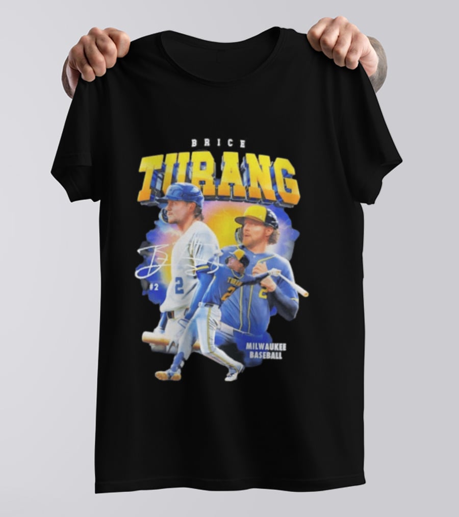 Brice Turang Milwaukee Brewers Baseball #2 T-Shirt