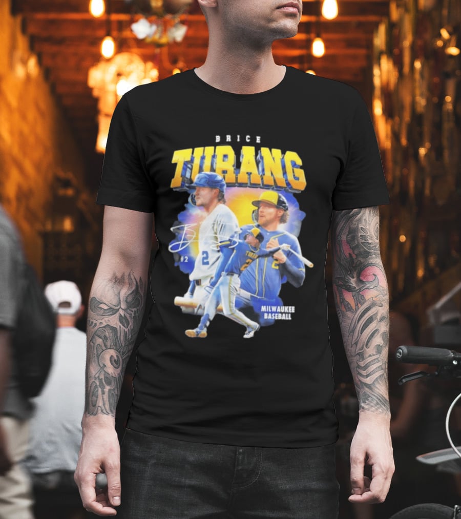 Brice Turang Milwaukee Brewers Baseball #2 T-Shirt