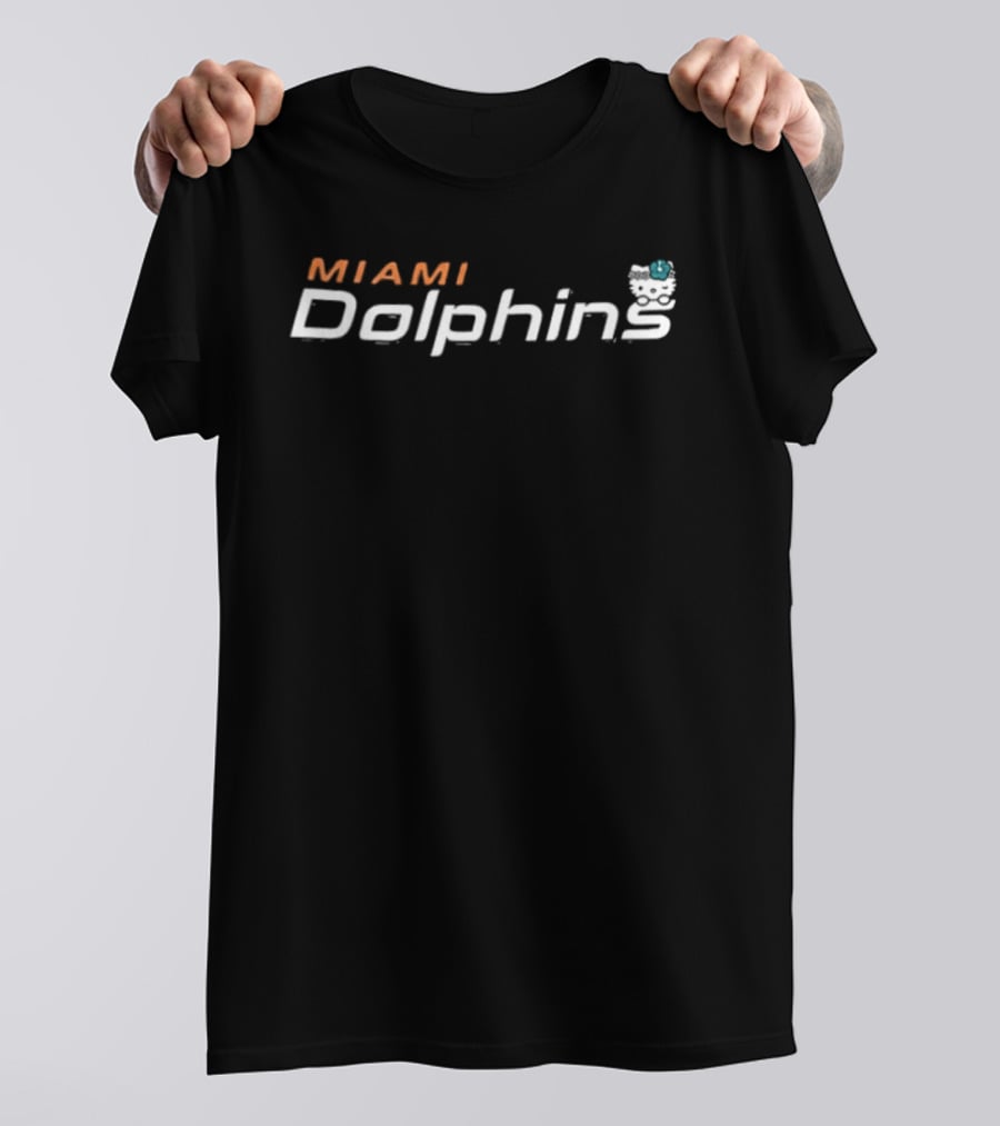 Miami Dolphins Hello Kitty Collaboration Two Sided T-Shirt