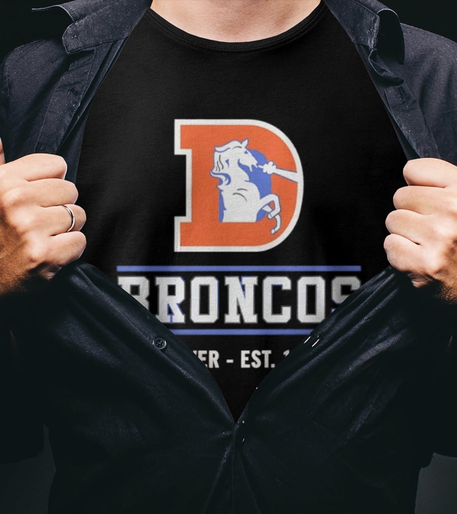 Denver Broncos D Logo Vintage Est 1960 Retro Team Spirit T-Shirt