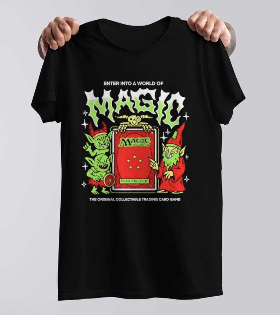 Enter Into A World Of Magic The Gathering Deckmaster Original Collectible Trading Card Game T-Shirt