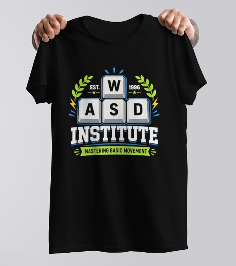 WASD Institute Est 1996 Mastering Basic Movement Keyboard Keys T-Shirt