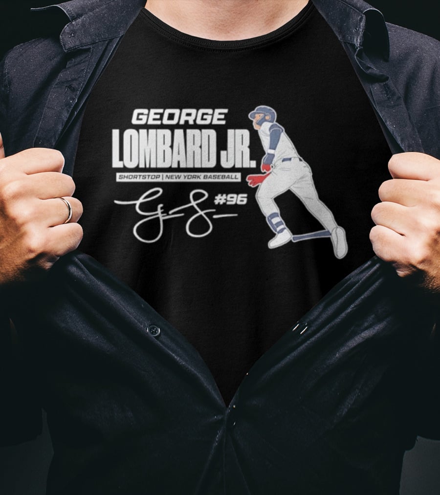 George Lombard Jr 96 New York Yankees MLB 2026 Baseball Player Series T-Shirt