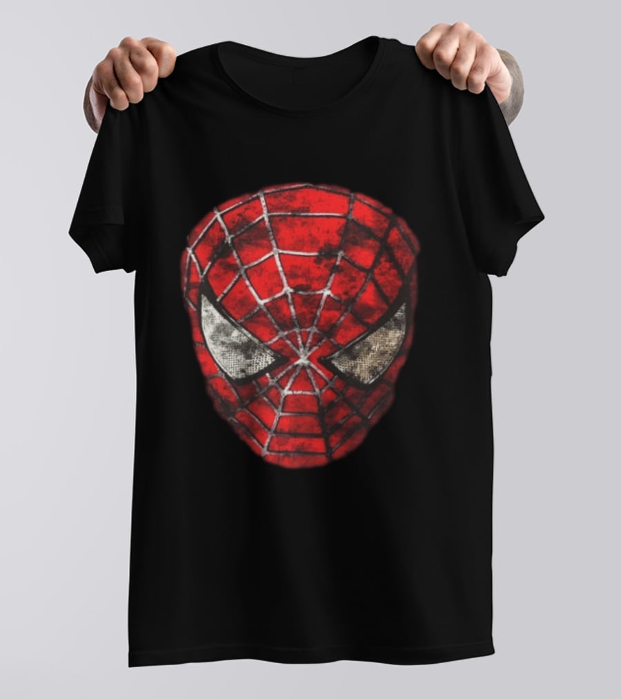 Spider Man 2 With Great Power Comes Great Responsibility Two Sided Iconic Mask T-Shirt