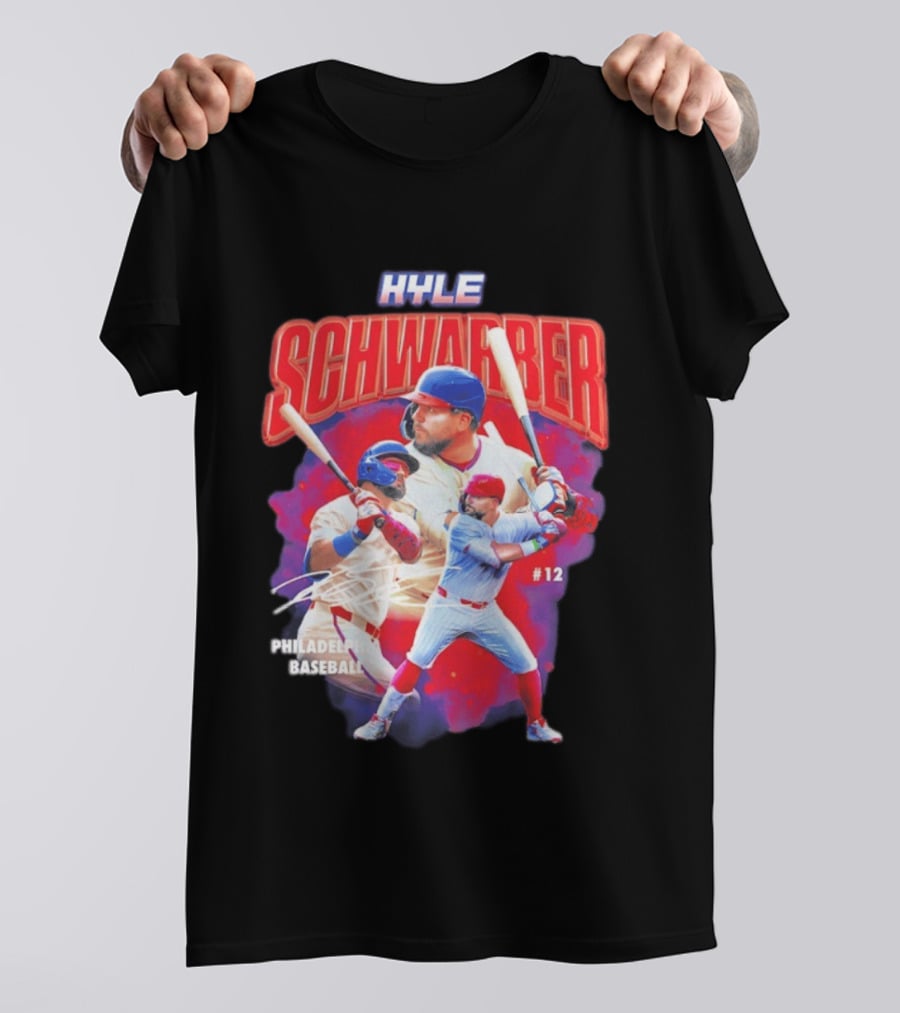 Kyle Schwarber Phillies Baseball #12 Collage 2026 T-Shirt