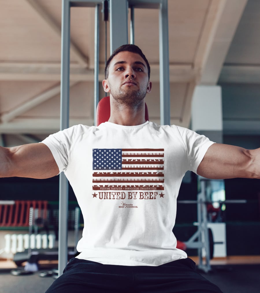 United By Beef Minnesota Beef Council American Flag Stars And Stripes T-Shirt