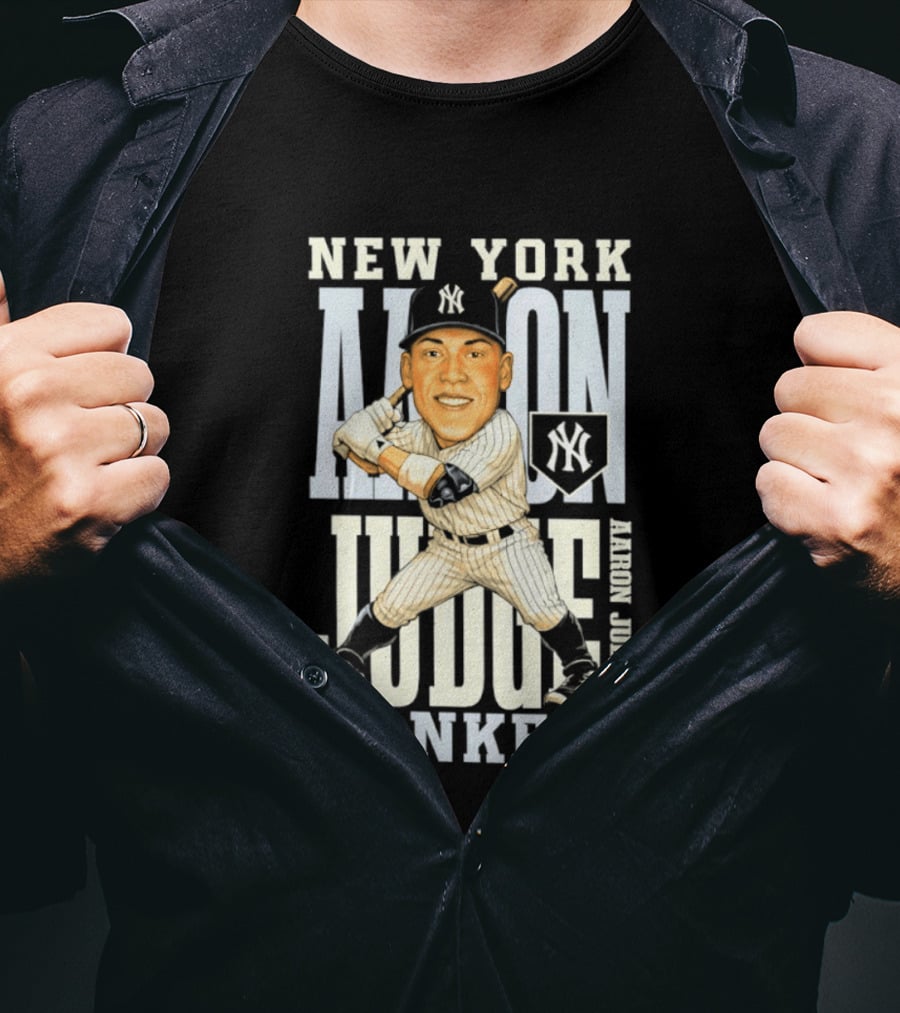New York Yankees Aaron Judge Baseball Caricature Yankees T-Shirt