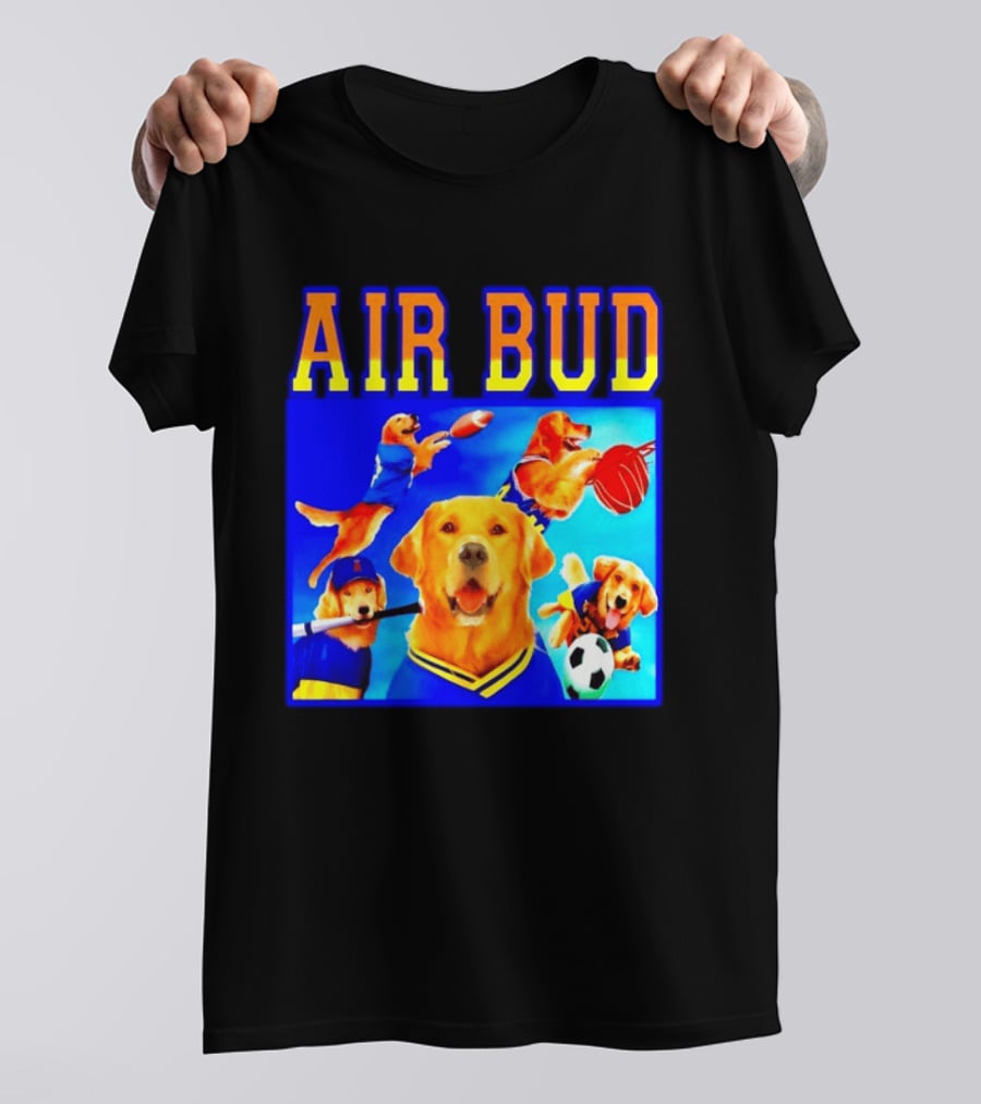 Air Bud Golden Retriever Basketball Football Soccer Sports Collage T-Shirt