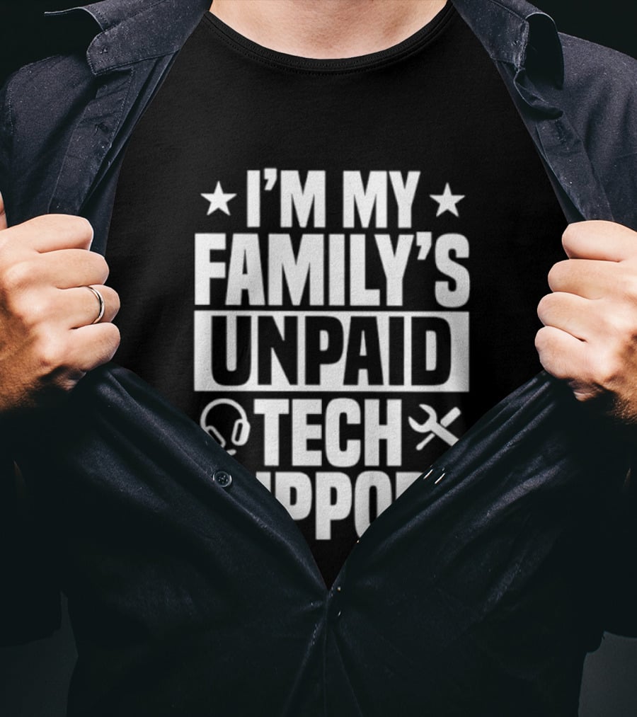 I'm My Family's Unpaid Tech Support Headset Tools T-Shirt