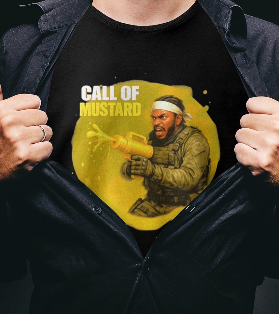 Call Of Mustard Diddy Funny Parody Combat Splash T-Shirt