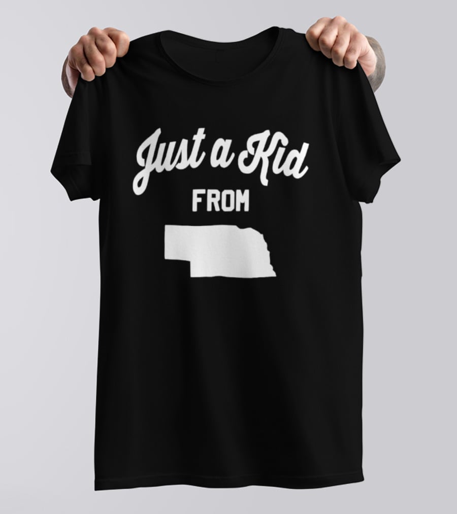 Just A Kid From Nebraska Map T-Shirt