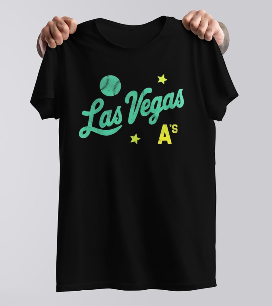 Las Vegas A's Baseball Script Stars T-Shirt