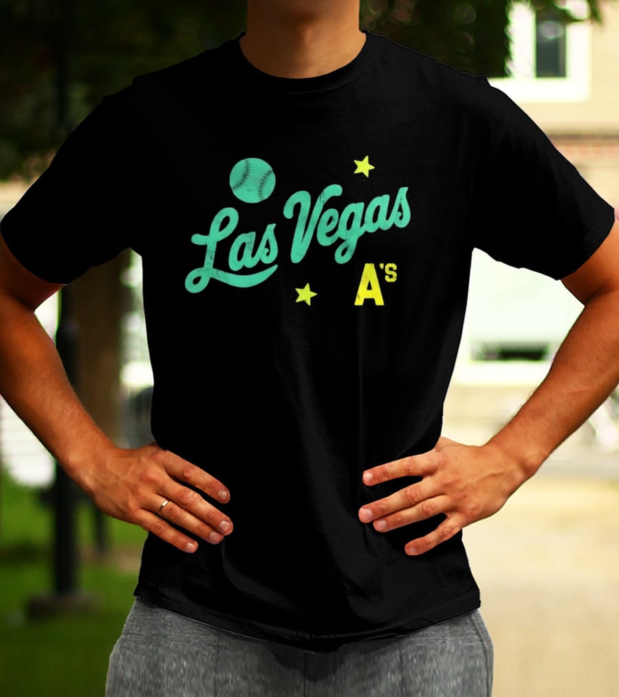 Las Vegas A's Baseball Script Stars T-Shirt