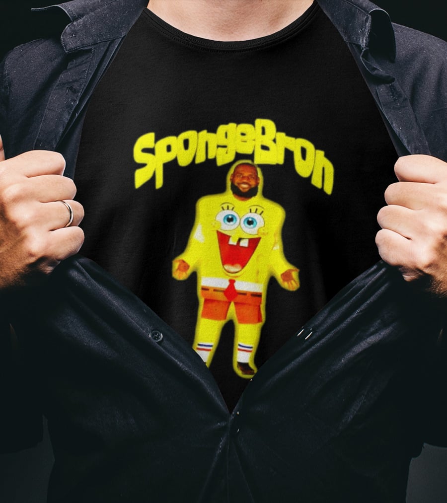 SpongeBron LeBron James Los Angeles Lakers T-Shirt